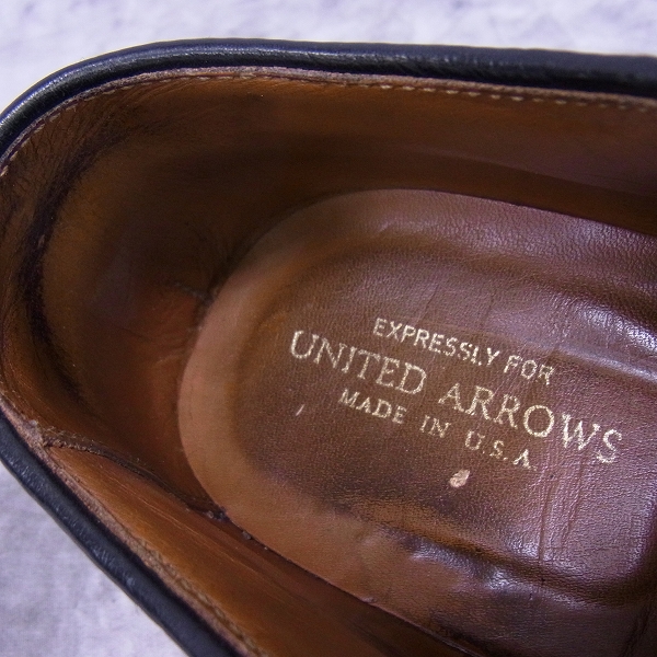 実際に弊社で買取させて頂いたALDEN/オールデン×UNITED ARROWS/ユナイテッドアローズ コードバン プレーン レザービジネスシューズ 9901/7Dの画像 4枚目