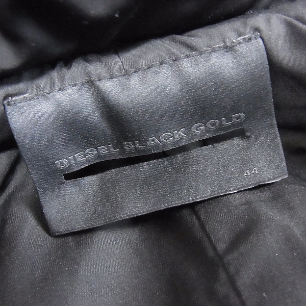 実際に弊社で買取させて頂いたDIESEL BLACK GOLD/ディーゼル ロングジャケット ブラック/44の画像 2枚目