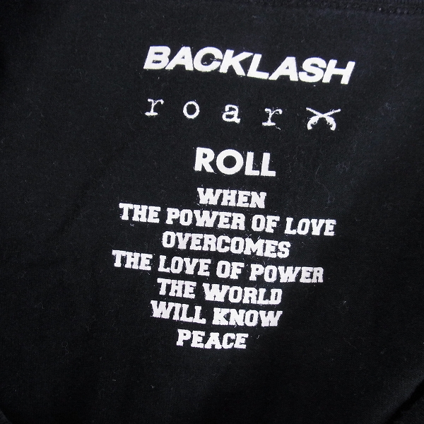 実際に弊社で買取させて頂いたBACKLASH/バックラッシュ×roar/ロアー×ROLL/ロール コラボ Tシャツ/BL-RR01/Mの画像 2枚目