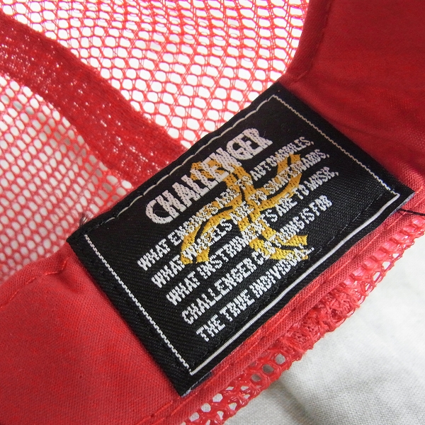 実際に弊社で買取させて頂いたCHALLENGER/チャレンジャー CHALLENGER/BIG CLGR MESH CAP キャップ/レッドの画像 3枚目