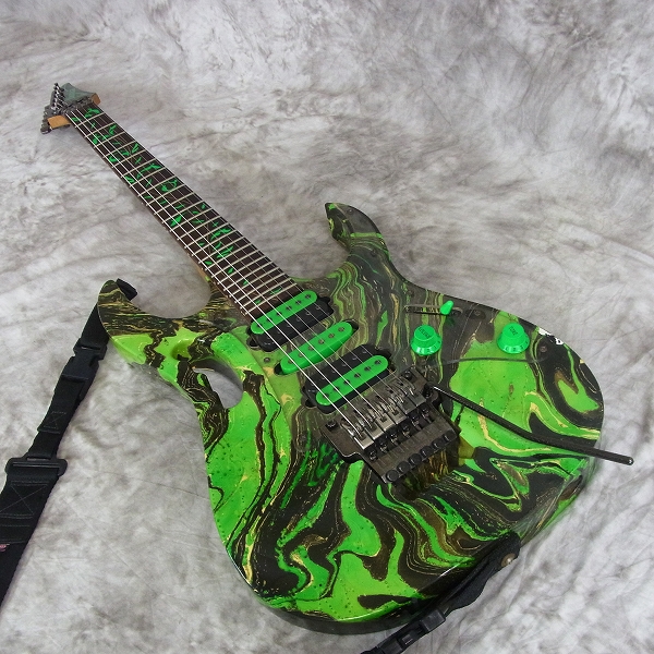 実際に弊社で買取させて頂いた★Ibanez/アイバニーズ Jem 77 GMC グリーンマルチ Steve Vai スティーブ・ヴァイ エレキギター