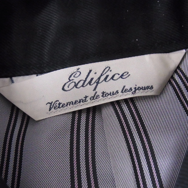 実際に弊社で買取させて頂いたEDIFICE/エディフィス コットン ジャケット/コート/38 2点セットの画像 3枚目