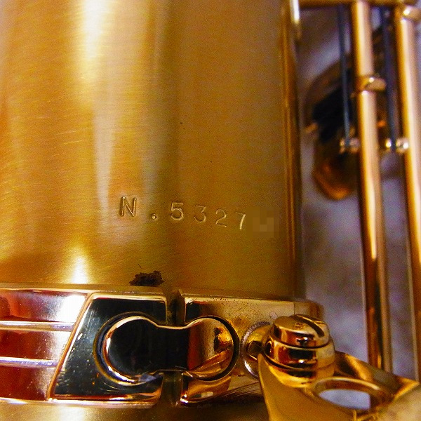 実際に弊社で買取させて頂いた★H.SELMER/セルマー テナーサックス SA80-Ⅱ サテン 彫刻有 ハードケース付の画像 6枚目
