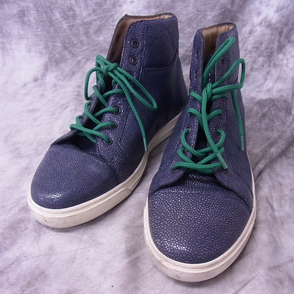 実際に弊社で買取させて頂いたGIORGIO ARMANI/ジョルジオアルマーニ スティングレイ/エイ革 レザーハイカットスニーカー 40