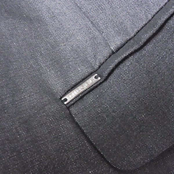 実際に弊社で買取させて頂いたDIESEL BLACK GOLD/ディーゼル 2Bテーラードジャケット 黒/44の画像 7枚目