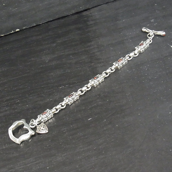 実際に弊社で買取させて頂いたLord Camelot/ロードキャメロット　ガーネットセット デザインブレスレット　LC-1100GN/18cmの画像 4枚目