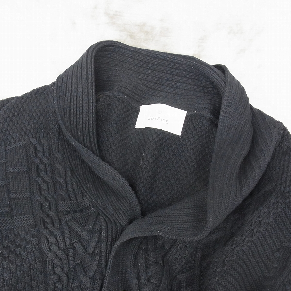 実際に弊社で買取させて頂いたEDIFICE/TOMORROWLAND ショールカラーカーディガン/ニット/セーター 46/48/M 3点セットの画像 4枚目