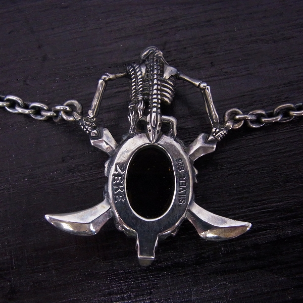 実際に弊社で買取させて頂いたZEKE/ジーク バウンティーハンター スカル/ストーンペンダント チェーン付きの画像 2枚目
