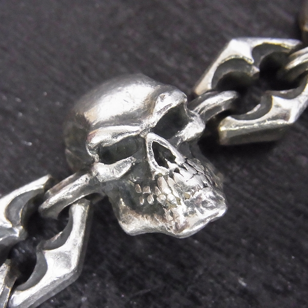 実際に弊社で買取させて頂いたCRAZY PIG/クレイジーピッグ　スカルリンクブレスレット SV925の画像 4枚目