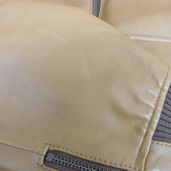 実際に弊社で買取させて頂いたSHIPS/シップス シープスキン レザージャケット/Mの画像 8枚目