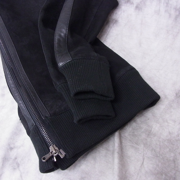 実際に弊社で買取させて頂いたjunhashimoto/ジュンハシモト レザー トラックジャケット/2の画像 6枚目