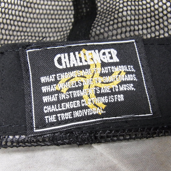 実際に弊社で買取させて頂いたCHALLENGER/チャレンジャー  CHALLENGER/BIG CLGR MESH CAP キャップ/ブラックの画像 3枚目