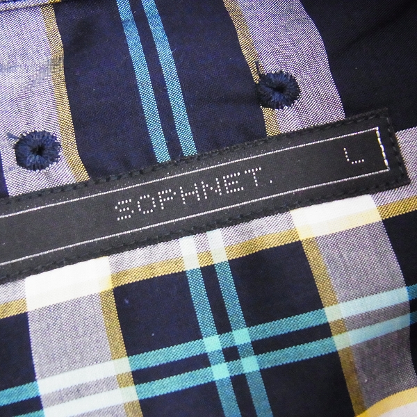 実際に弊社で買取させて頂いた【17SS】SOPHNET/ソフネット STAR STUDS REGULAR COLLAR CHECK SHIRT/チェックシャツ SOPH-170089/Lの画像 2枚目