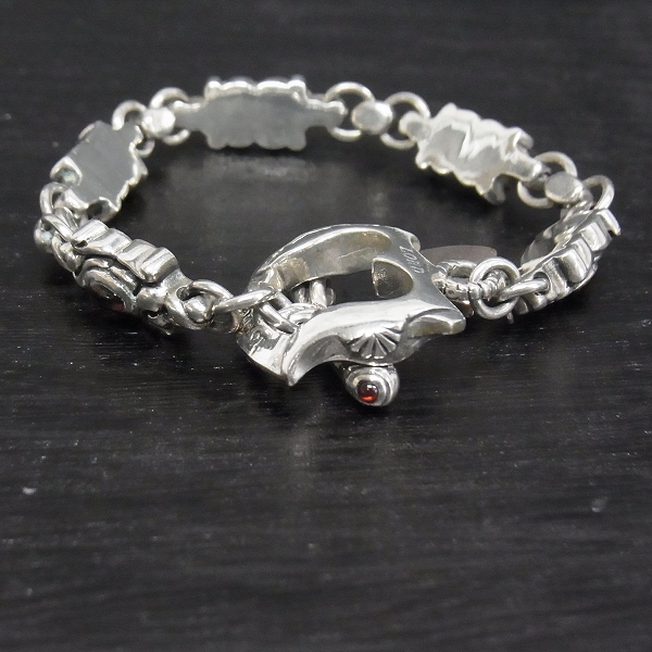 実際に弊社で買取させて頂いたLord Camelot/ロードキャメロット　ガーネットセット デザインブレスレット　LC-1100GN/18cmの画像 2枚目