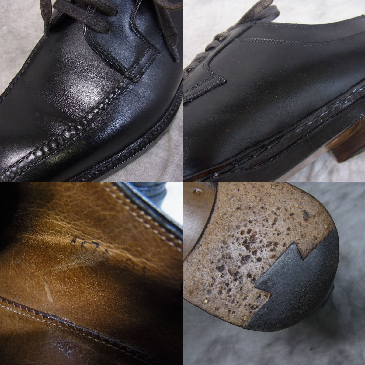 実際に弊社で買取させて頂いたSANTONI/サントーニ OLD ENGLAND NERO/Uチップシューズ/5の画像 6枚目