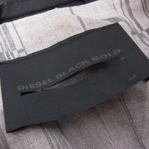 実際に弊社で買取させて頂いたDIESEL BLACK GOLD/ディーゼル 3Bテーラードジャケット 黒/44の画像 3枚目