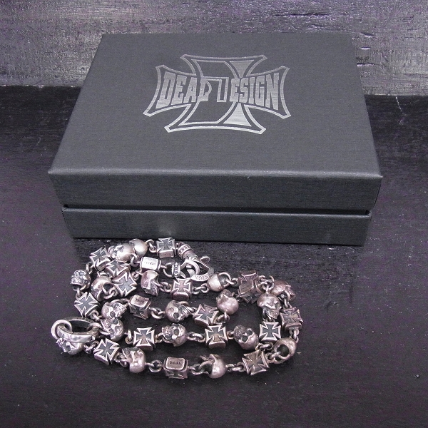 実際に弊社で買取させて頂いたDEAL DESIGN/ディールデザイン スカルズ＆クロス チェーン M 45㎝の画像 3枚目