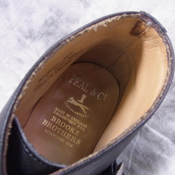 実際に弊社で買取させて頂いたPEAL & Co×Brooks Brothers/ピール・アンド・カンパニー×ブルックスブラザーズ モンクストラップブーツ/シューズツリー付き/7の画像 4枚目