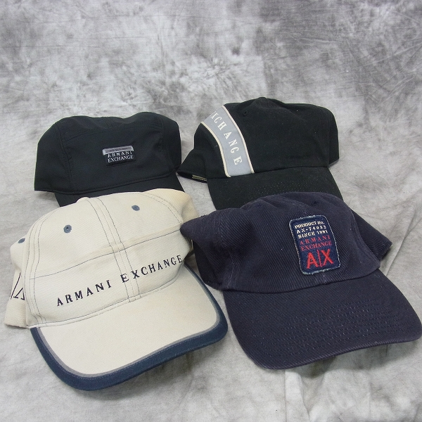 実際に弊社で買取させて頂いたARMANI EXCHANGE/アルマーニエクスチェンジ キャップ 4点セット