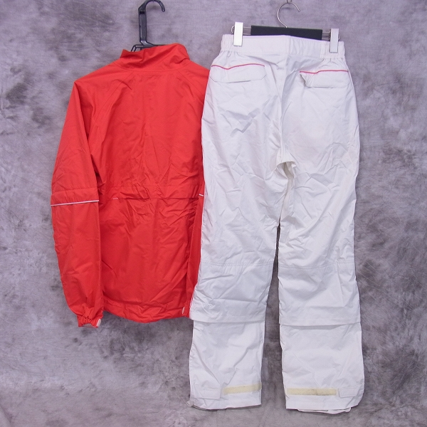 実際に弊社で買取させて頂いたLe coq sportif/ルコック レインウェア上下セット QG7025CP Sサイズ スカーレット×ストーンの画像 1枚目