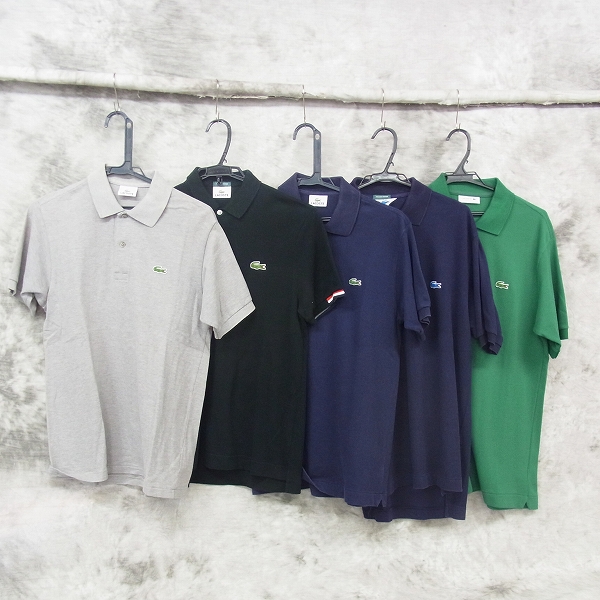 実際に弊社で買取させて頂いたLACOSTE/CHEMISE LACOSTE/ラコステ ポロシャツ 3/4 5点セット