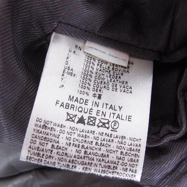 実際に弊社で買取させて頂いたDIESEL BLACK GOLD/ディーゼル 牛革 レザージャケット ブラウン/Sの画像 3枚目