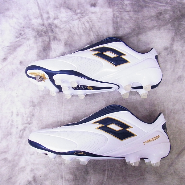 実際に弊社で買取させて頂いたLOTTO/ロット FUERZAPURA L 100 FG サッカー スパイク/LSS3113/.WHT/NVY/28の画像 3枚目