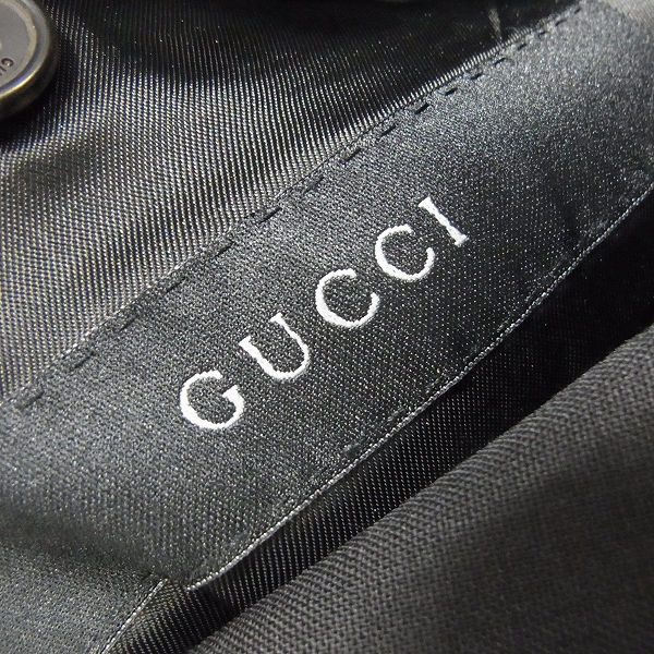 実際に弊社で買取させて頂いたGUCCI/グッチ イタリア製 ジャケット 黒/44の画像 9枚目