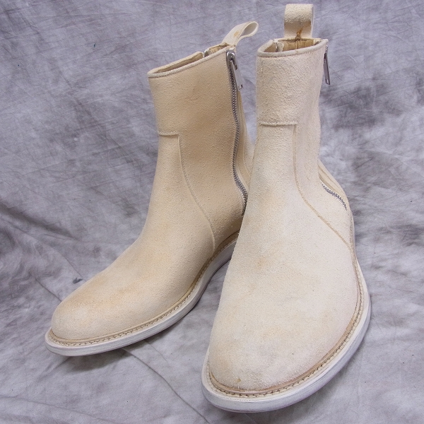 実際に弊社で買取させて頂いたRICK OWENS/リックオウエンス 13SS ダブルファスナー/ジップ スエードブーツ/43