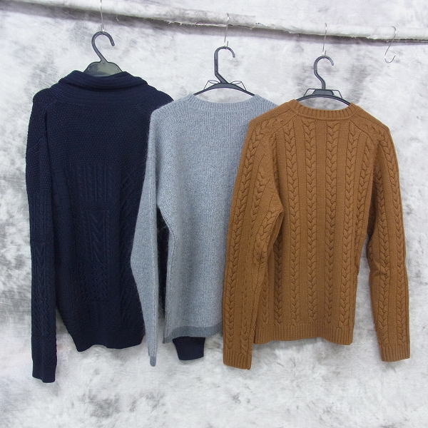 実際に弊社で買取させて頂いたEDIFICE/TOMORROWLAND ショールカラーカーディガン/ニット/セーター 46/48/M 3点セットの画像 1枚目