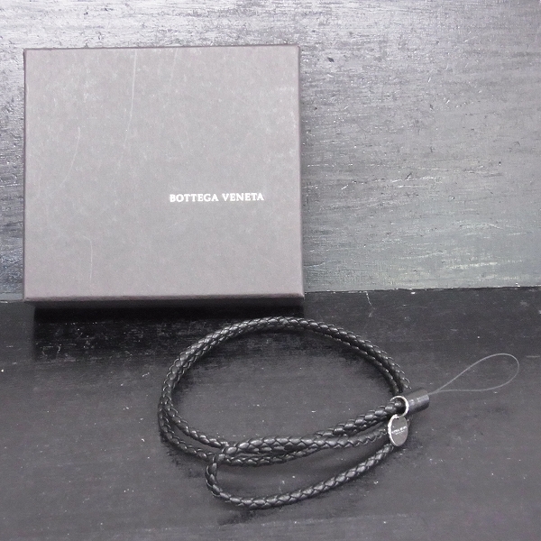 実際に弊社で買取させて頂いたBOTTEGA VENETA/ボッテガ ヴェネタ レザー イントレチャート ネックストラップの画像 4枚目