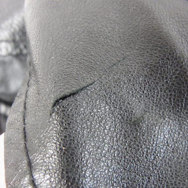 実際に弊社で買取させて頂いたSHIPS JET BLUE/シップスジェットブルー シープレザー シングルライダース/M の画像 7枚目