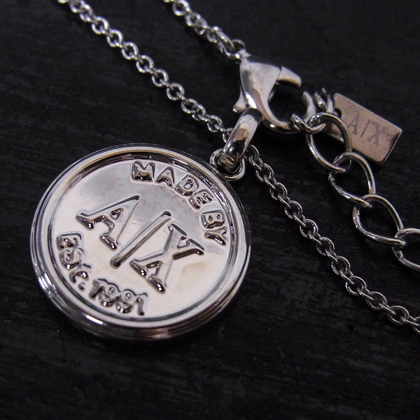 実際に弊社で買取させて頂いたARMANI EXCHANGE/アルマーニエクスチェンジ メダルペンダント チェーン付