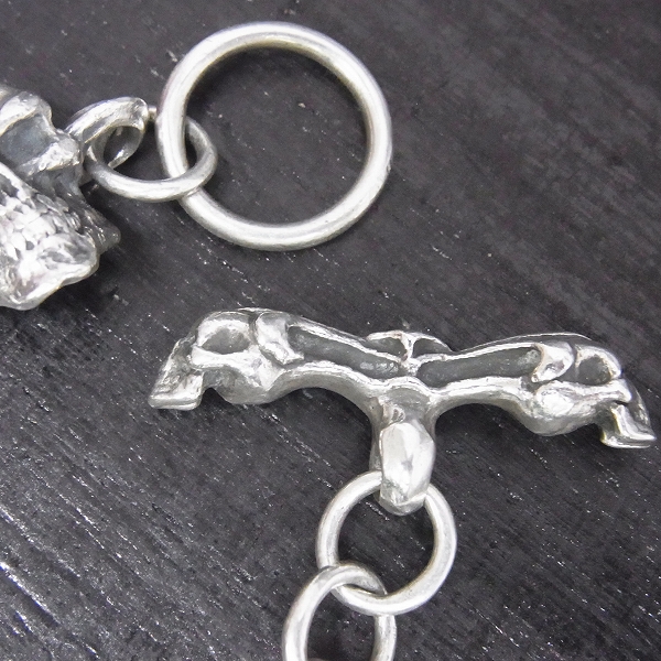 実際に弊社で買取させて頂いたCRAZY PIG/クレイジーピッグ　スカルリンクブレスレット SV925の画像 3枚目