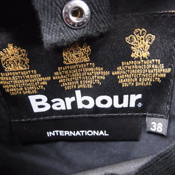 実際に弊社で買取させて頂いたBARBOUR/バブアー インターナショナルジャケット/38の画像 2枚目