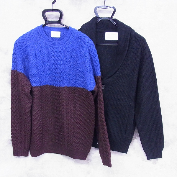 実際に弊社で買取させて頂いたEDIFICE/エディフィス ニットセーター/カーディガン/48 2点セット