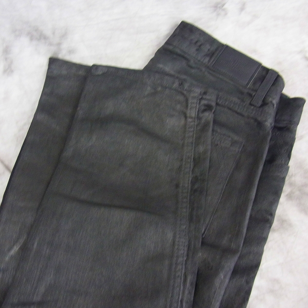 実際に弊社で買取させて頂いたCRIMIE/クライミー BORN FREE OILED BLACK STRETCH DENIM/オイルド加工 ストレッチスリム デニム/Sの画像 9枚目