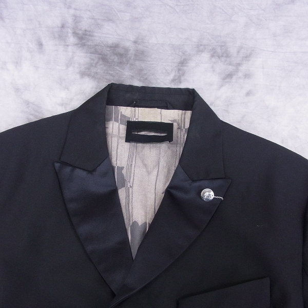 実際に弊社で買取させて頂いたDIESEL BLACK GOLD/ディーゼル 3Bテーラードジャケット 黒/44の画像 7枚目
