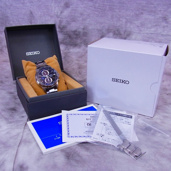 実際に弊社で買取させて頂いたSEIKO/セイコー PERPETUAL/パーペチュアル ソーラー クロノグラフ V198-0AC0の画像 9枚目