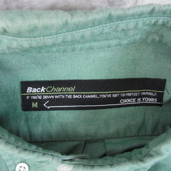 実際に弊社で買取させて頂いたBack Channel/バックチャンネル ボタンダウンシャツ 長袖 Mサイズの画像 2枚目