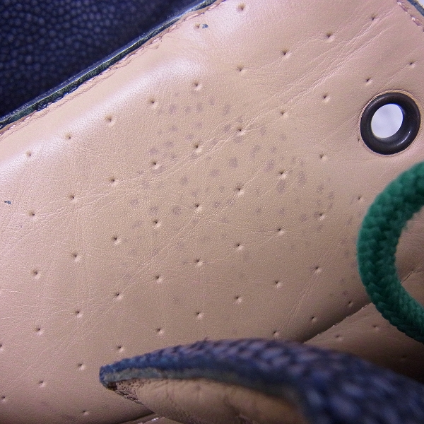 実際に弊社で買取させて頂いたGIORGIO ARMANI/ジョルジオアルマーニ スティングレイ/エイ革 レザーハイカットスニーカー 40の画像 7枚目