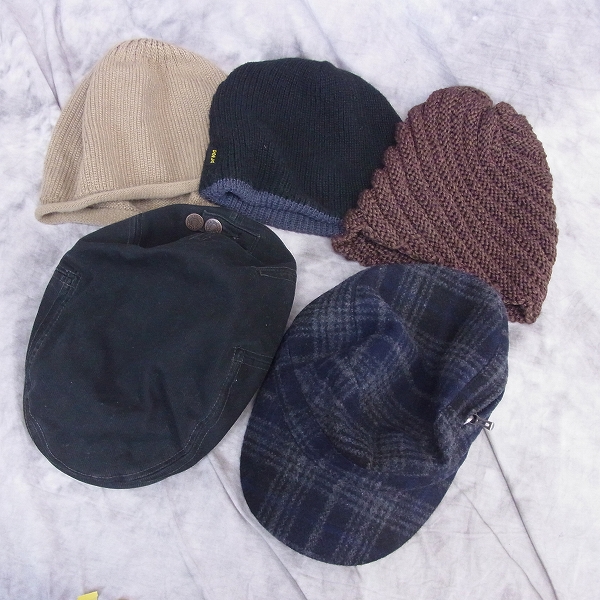 実際に弊社で買取させて頂いたSHELLAC/シェラック CA4LA/カシラ ウールキャップ/ニット帽/ハンチング帽 5点セット