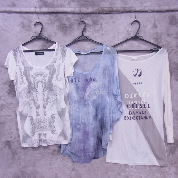 実際に弊社で買取させて頂いたDIESEL/DIESEL BLACK GOLD Tシャツ/カットソー S/XS 3点セット