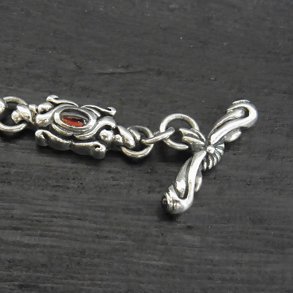 実際に弊社で買取させて頂いたLord Camelot/ロードキャメロット　ガーネットセット デザインブレスレット　LC-1100GN/18cmの画像 7枚目