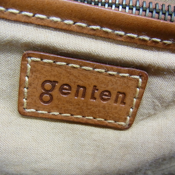 実際に弊社で買取させて頂いたgenten/ゲンテン カットワーク レザーカバートートバッグ/ハンドバッグの画像 6枚目