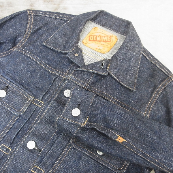 実際に弊社で買取させて頂いたDENIME/ドゥニーム インディゴ デニムジャケット/Gジャン Sの画像 2枚目
