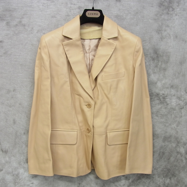 実際に弊社で買取させて頂いたLOEWE/ロエベ ラムスキン 2B テーラードジャケット 42