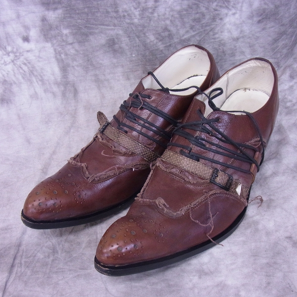 実際に弊社で買取させて頂いたHIROMU TAKAHARA/ヒロムタカハラ ウイングチップ レザーシューズ/42