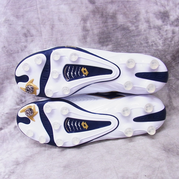 実際に弊社で買取させて頂いたLOTTO/ロット FUERZAPURA L 100 FG サッカー スパイク/LSS3113/.WHT/NVY/28の画像 2枚目