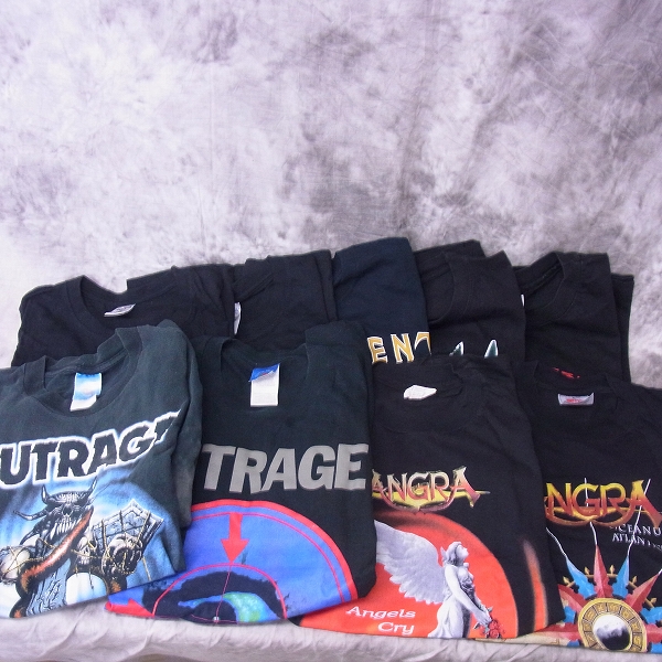 実際に弊社で買取させて頂いたunited/SADUS/TESTAMENT/OUTRAGE/ANGRA 等 メタルバンドTシャツ 9点セット